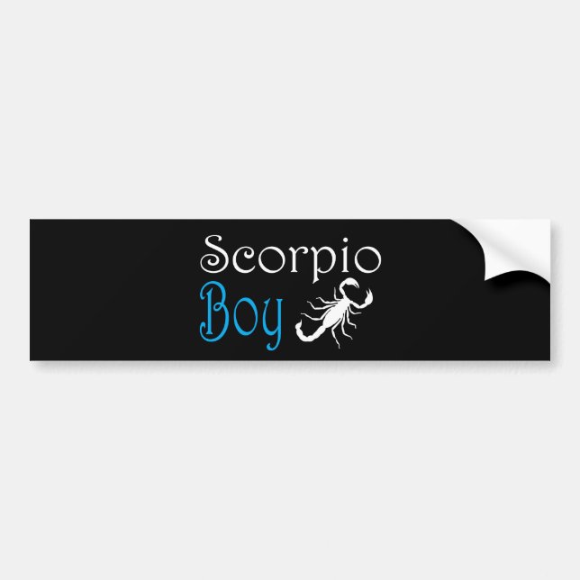 Scorpio boy bumper sticker (Front)