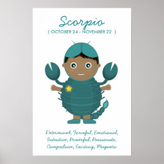 Scorpio - Boy Horoscope Poster