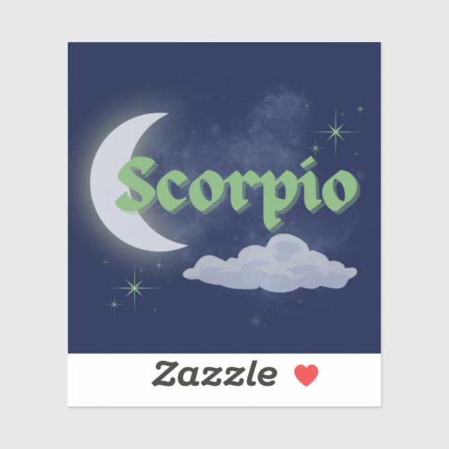 Scorpio Celestial Aesthetic Dreamy Moon Cloud Star (Sheet)