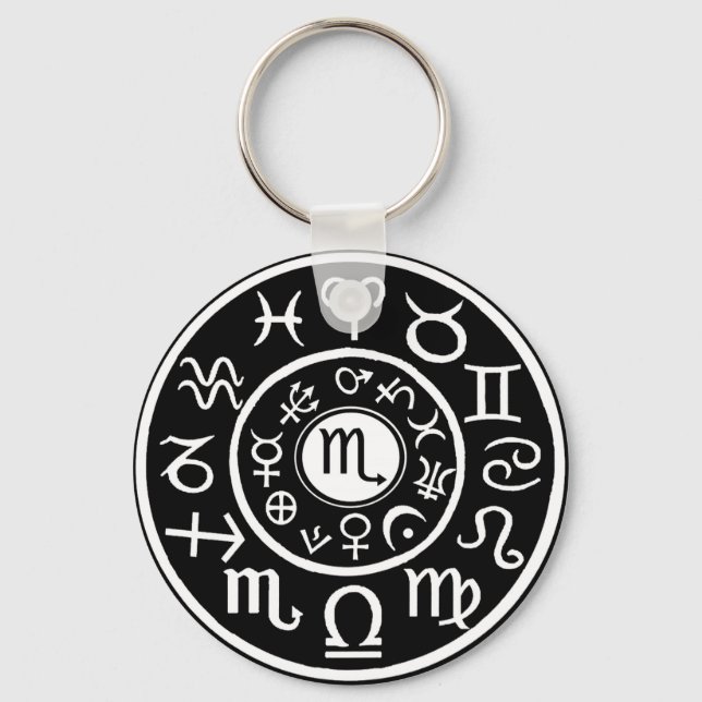 Scorpio Celestial Design Key Ring (Front)