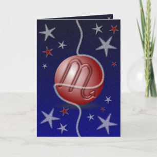 Scorpio Christmas Card. Holiday Card