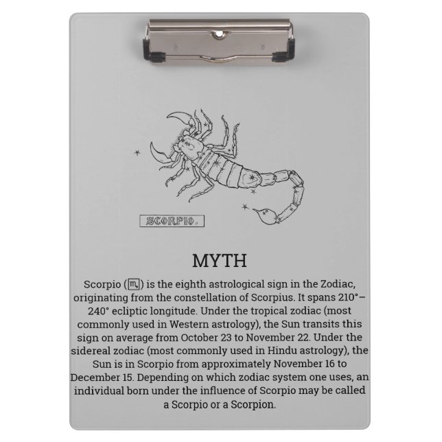 Scorpio Clipboard (Front)