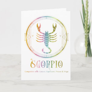 Scorpio Compatibility Birthday Greeting Card