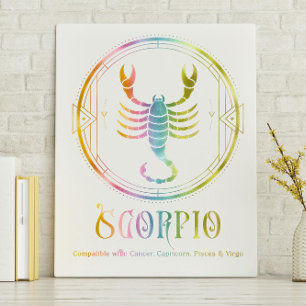 Scorpio Compatibility Designed Canvas Print