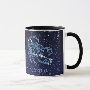 Scorpio Constellation and Zodiac Sign with Stars Mug