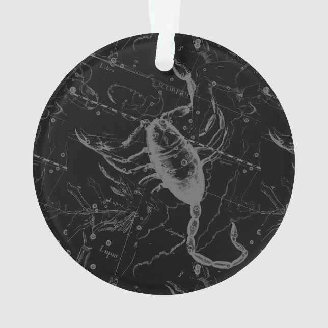 Scorpio Constellation by Hevelius 1690 Ornament (Back)