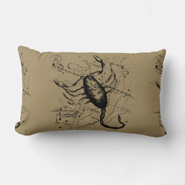 Scorpio Constellation Hevelius 1690 Classic Lumbar Cushion (Front)