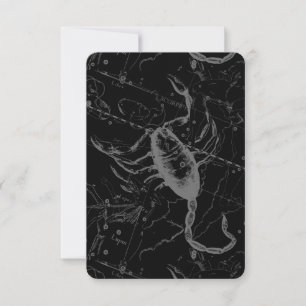 Scorpio Constellation Hevelius 1690 on Black