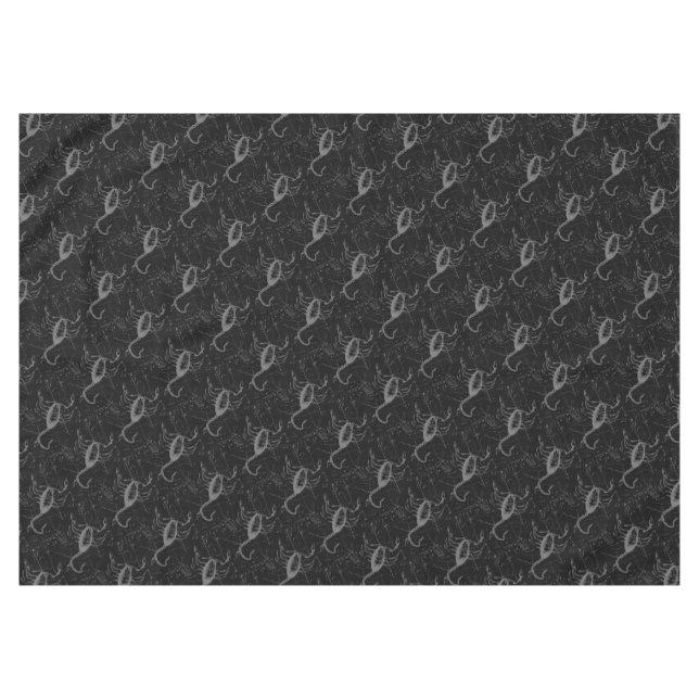 Scorpio Constellation Hevelius 1690 on Black Tablecloth (Front (Horizontal))