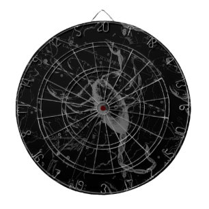 Scorpio Constellation Hevelius 1690 Vintage Black Dartboard