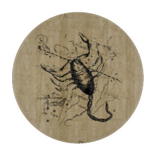 Scorpio Constellation Hevelius circa 1690 Vintage Cutting Board