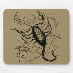 Scorpio Constellation Hevelius circa 1690 Vintage Mouse Mat