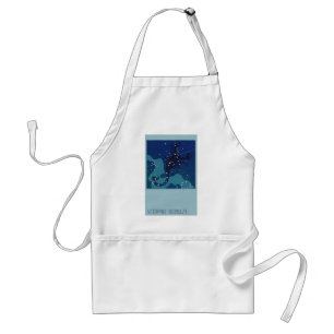 Scorpio Constellation, Vintage Zodiac Astrology Standard Apron