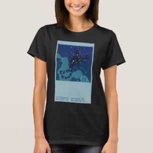 Scorpio Constellation, Vintage Zodiac Astrology T-Shirt