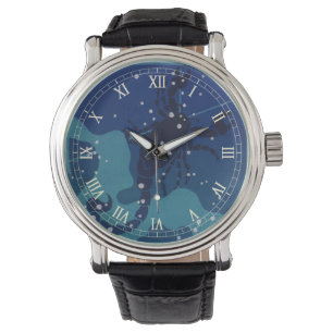 Scorpio Constellation, Vintage Zodiac Astrology Watch