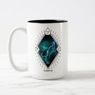 Scorpio Constellation & Zodiac Symbol Two-Tone Coffee Mug