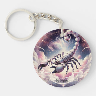 Scorpio Cosmic Celestial Zodiac Key Ring
