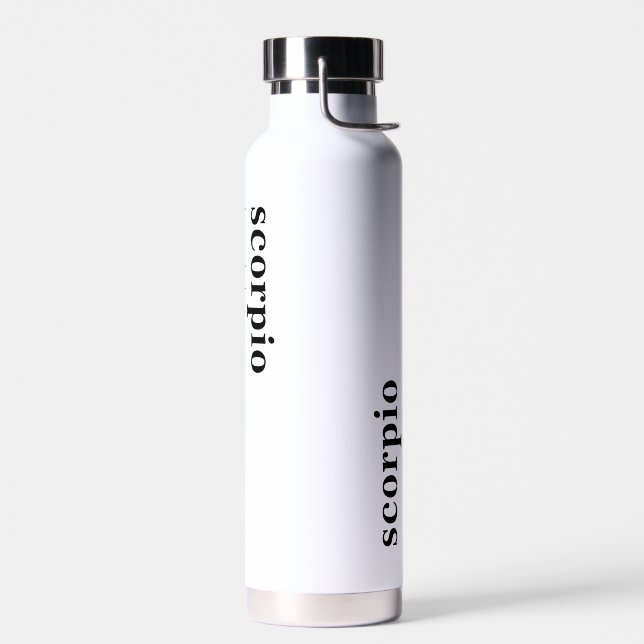 Scorpio Definition Aesthetic Astrology Gift Water Bottle (Left)