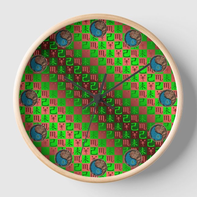 Scorpio & Earth Goat Clock (Front)