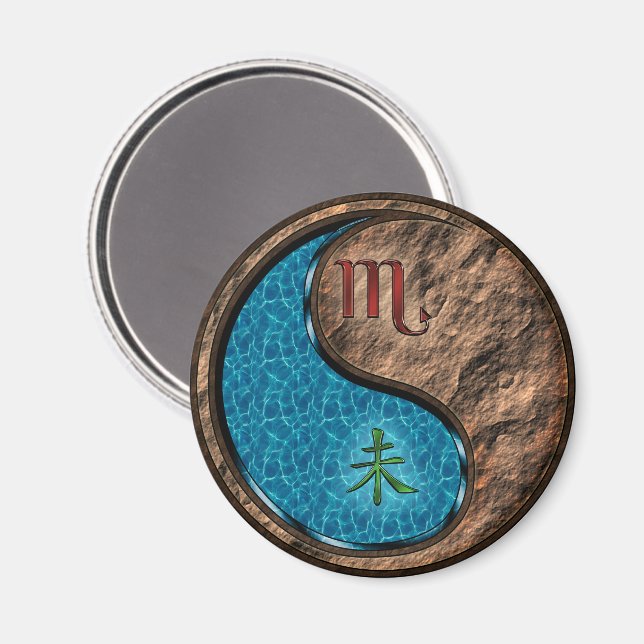 Scorpio & Earth Goat Magnet (Front/Back)