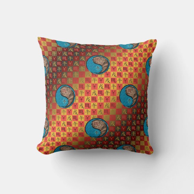 Scorpio & Earth Horse Cushion (Front)