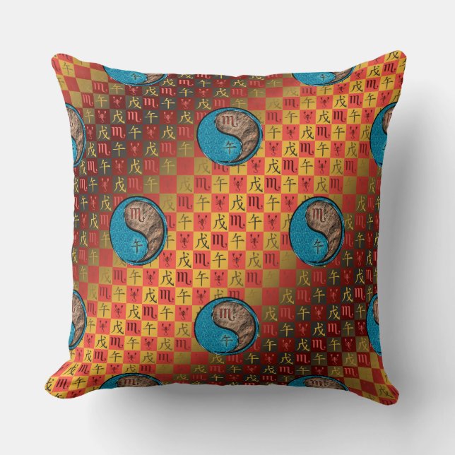 Scorpio & Earth Horse Cushion (Front)