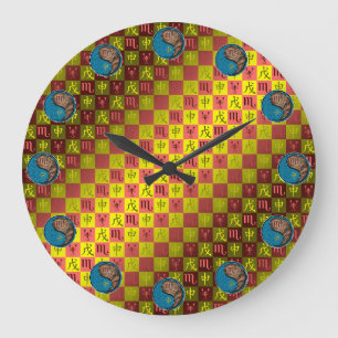 Scorpio & Earth Monkey Large Clock