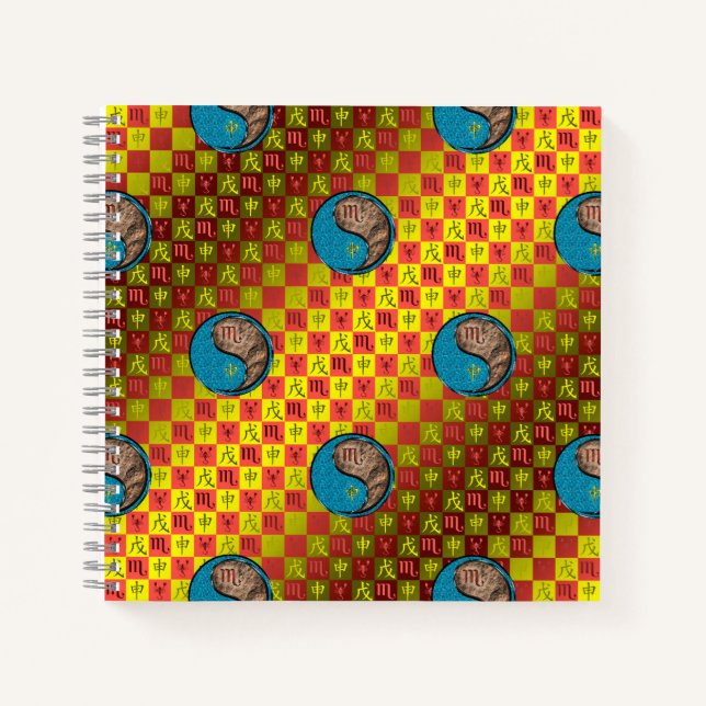Scorpio & Earth Monkey Notebook (Front)