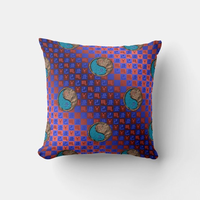 Scorpio & Earth Ox Cushion (Front)