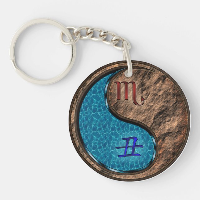 Scorpio & Earth Ox Key Ring (Front)