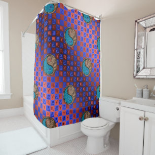 Scorpio & Earth Ox Shower Curtain