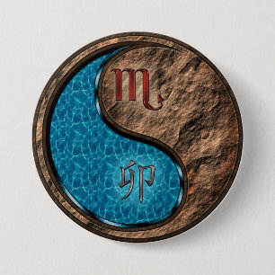 Scorpio & Earth Rabbit 7.5 Cm Round Badge