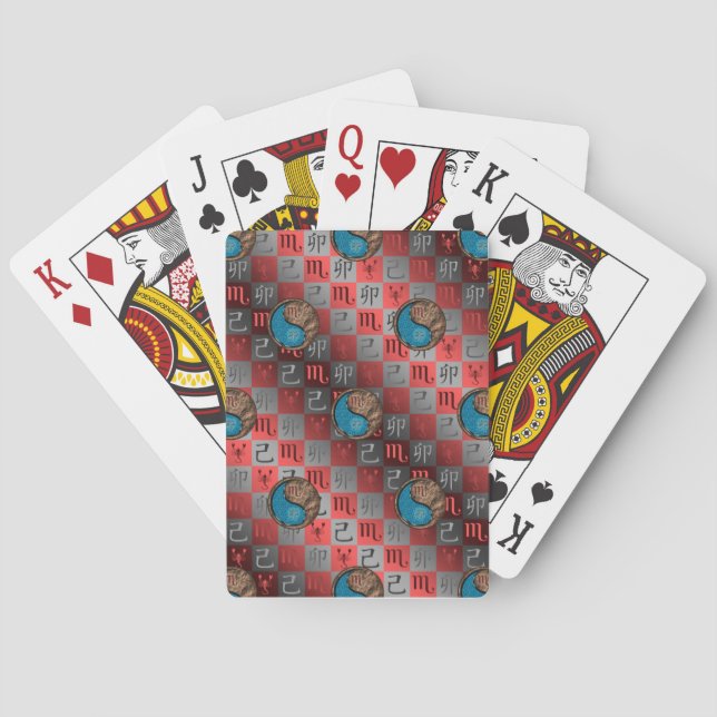 Scorpio & Earth Rabbit Playing Cards (Back)
