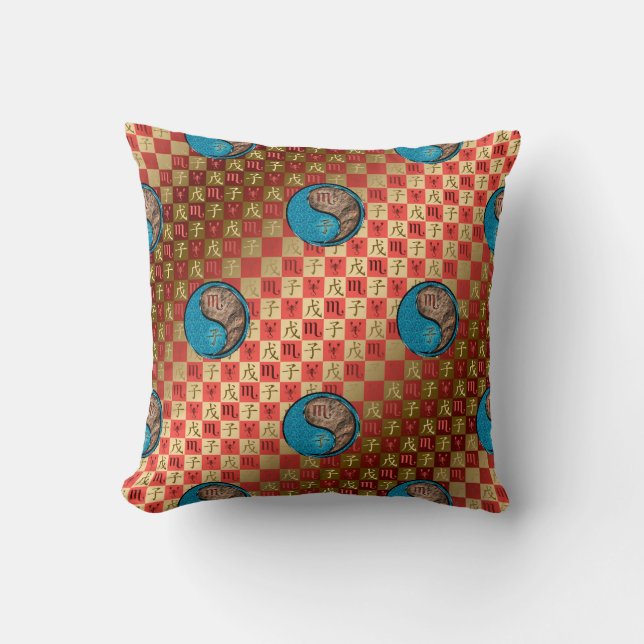 Scorpio & Earth Rat Cushion (Front)