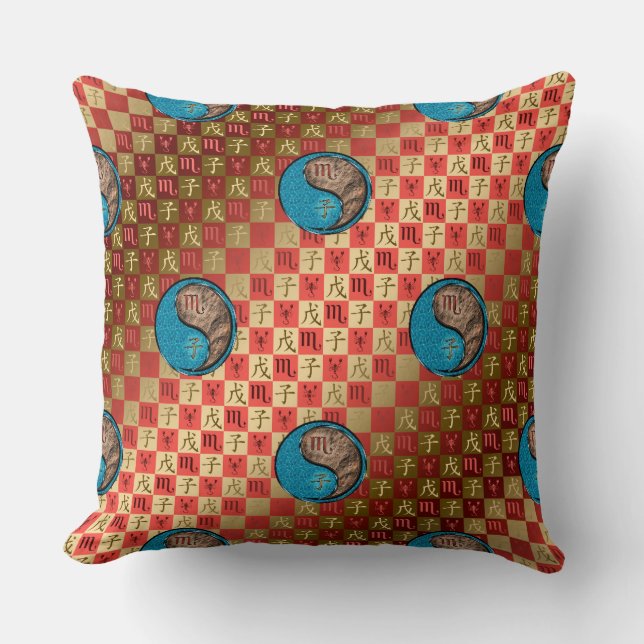 Scorpio & Earth Rat Cushion (Front)
