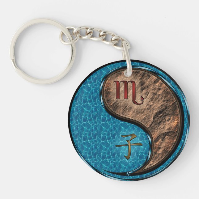 Scorpio & Earth Rat Key Ring (Front)