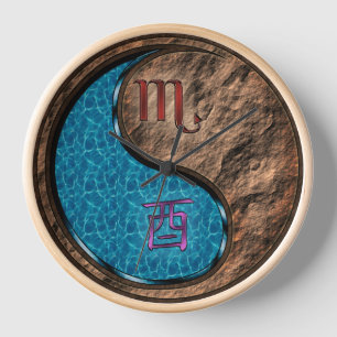Scorpio & Earth Rooster Clock