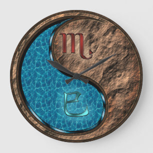 Scorpio & Earth Snake Large Clock