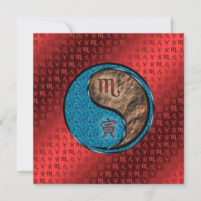 Scorpio & Earth Tiger Card (Front)