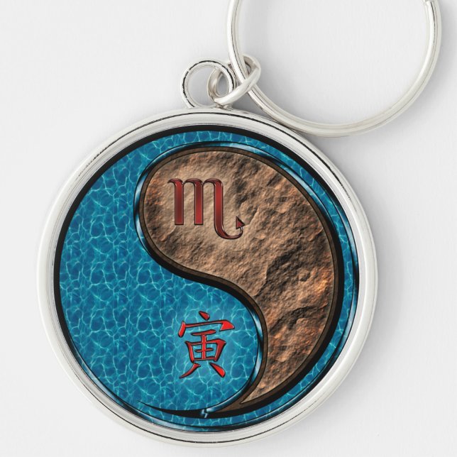 Scorpio & Earth Tiger Key Ring (Front)