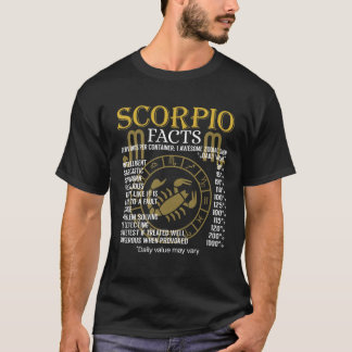 Scorpio Facts Zodiac Sign T-Shirt