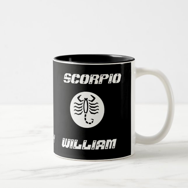Scorpio Father's Day Mug-Customise Two-Tone Coffee Mug (Right)