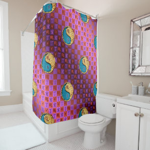 Scorpio & Fire Boar Shower Curtain