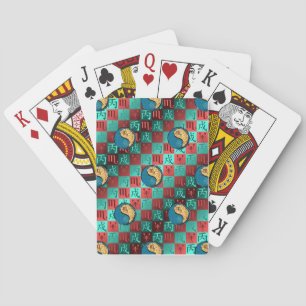 Scorpio & Fire Dog Playing Cards