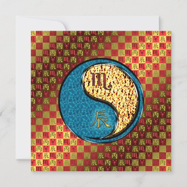 Scorpio & Fire Dragon Card (Front)