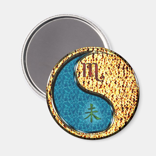 Scorpio & Fire Goat Magnet (Front/Back)