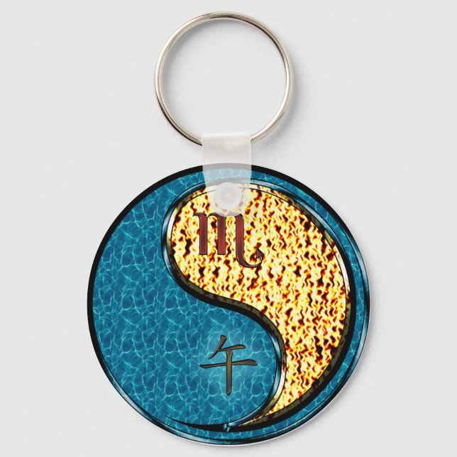 Scorpio & Fire Horse Key Ring (Front)