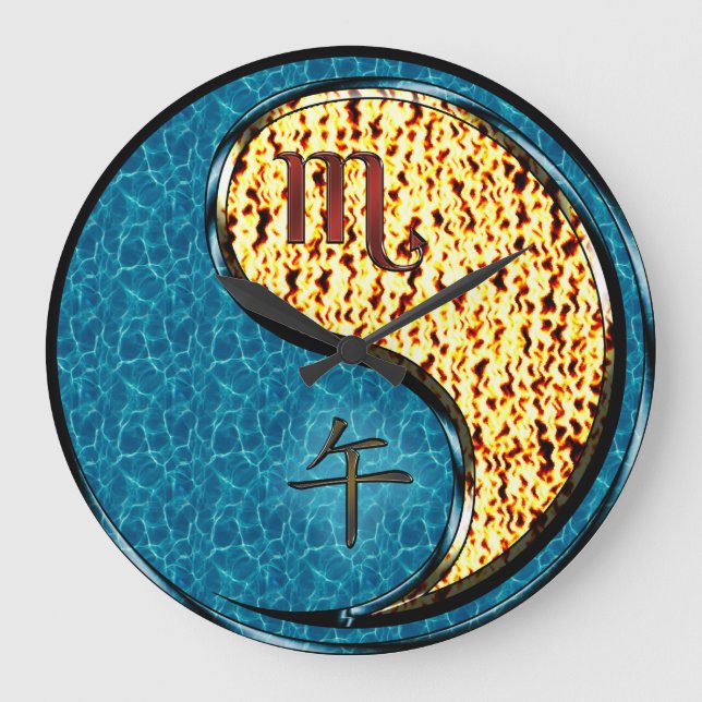 Scorpio & Fire Horse Large Clock (Front)
