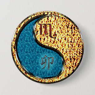 Scorpio & Fire Rabbit 7.5 Cm Round Badge