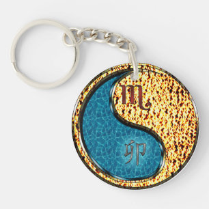 Scorpio & Fire Rabbit Key Ring